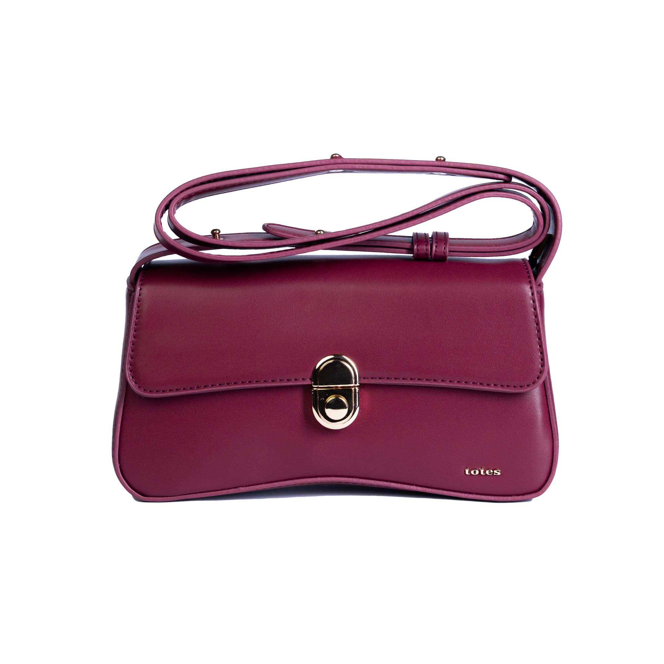 Arc Shoulder Bag - Burgundy