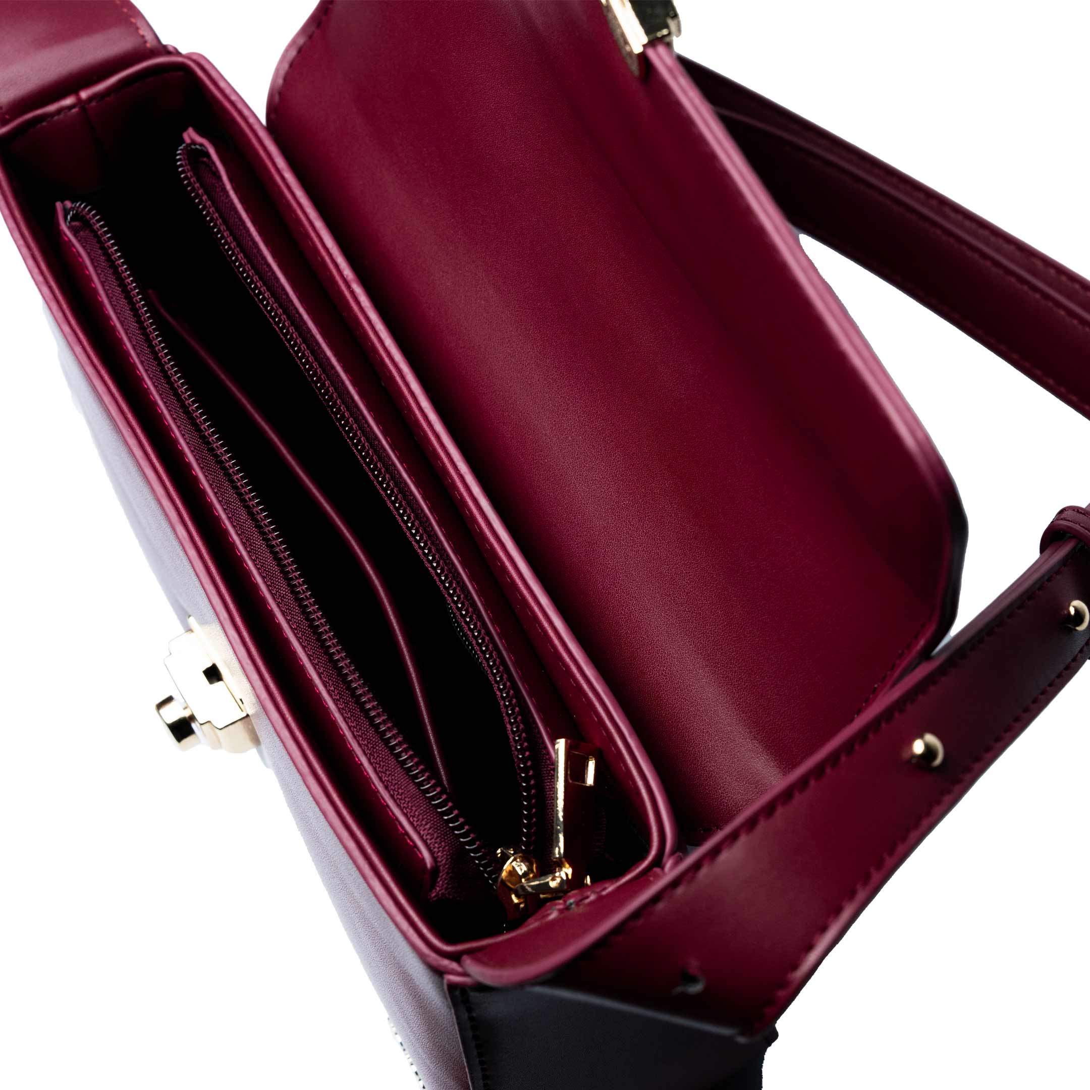 Arc Shoulder Bag - Burgundy